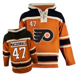 Authentic Old Time Hockey Adult Andrew MacDonald Sawyer Hooded Sweatshirt Jersey - NHL 47 Philadelphia Flyers
