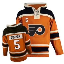 Premier Old Time Hockey Adult Braydon Coburn Sawyer Hooded Sweatshirt Jersey - NHL 5 Philadelphia Flyers