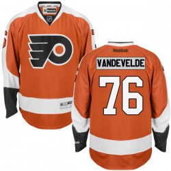 Authentic Reebok Adult Chris Vandevelde Home Jersey - NHL 76 Philadelphia Flyers
