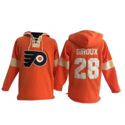 Authentic Old Time Hockey Adult Claude Giroux Pullover Hoodie Jersey - NHL 28 Philadelphia Flyers