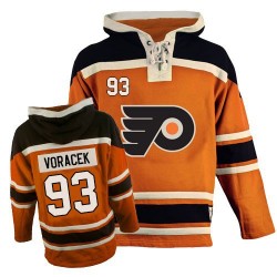 Authentic Old Time Hockey Adult Jakub Voracek Sawyer Hooded Sweatshirt Jersey - NHL 93 Philadelphia Flyers