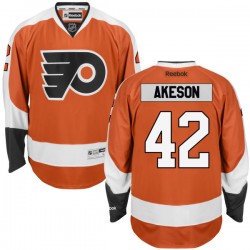 Authentic Reebok Adult Jason Akeson Home Jersey - NHL 42 Philadelphia Flyers