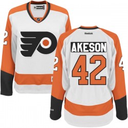 Premier Reebok Women's Jason Akeson Away Jersey - NHL 42 Philadelphia Flyers