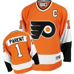 Authentic CCM Adult Bernie Parent Throwback Jersey - NHL 1 Philadelphia Flyers
