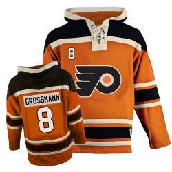 Authentic Old Time Hockey Adult Nicklas Grossmann Sawyer Hooded Sweatshirt Jersey - NHL 8 Philadelphia Flyers