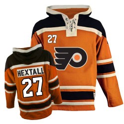 Premier Old Time Hockey Adult Ron Hextall Sawyer Hooded Sweatshirt Jersey - NHL 27 Philadelphia Flyers