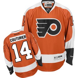 Authentic Reebok Adult Sean Couturier Home Jersey - NHL 14 Philadelphia Flyers