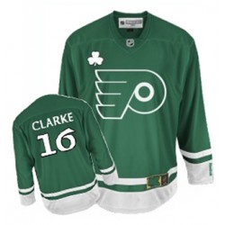 Authentic Reebok Adult Bobby Clarke St Patty's Day Jersey - NHL 16 Philadelphia Flyers