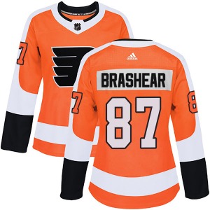 Authentic Adidas Women's Donald Brashear Orange Home Jersey - NHL Philadelphia Flyers