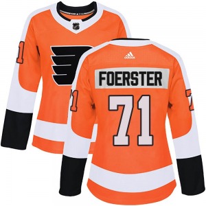 Authentic Adidas Women's Tyson Foerster Orange Home Jersey - NHL Philadelphia Flyers
