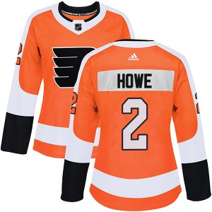 Authentic Adidas Women's Mark Howe Orange Home Jersey - NHL Philadelphia Flyers
