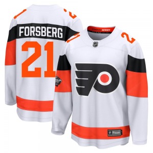 Breakaway Fanatics Branded Adult Peter Forsberg White 2024 Stadium Series Jersey - NHL Philadelphia Flyers