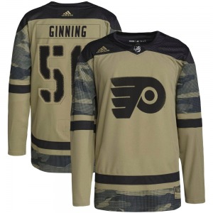 Authentic Adidas Youth Adam Ginning Camo Military Appreciation Practice Jersey - NHL Philadelphia Flyers