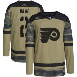 Authentic Adidas Youth Mark Howe Camo Military Appreciation Practice Jersey - NHL Philadelphia Flyers