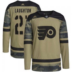 Authentic Adidas Youth Scott Laughton Camo Military Appreciation Practice Jersey - NHL Philadelphia Flyers