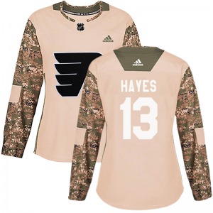 Authentic Adidas Women's Kevin Hayes Camo Veterans Day Practice Jersey - NHL Philadelphia Flyers