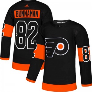 Authentic Adidas Youth Connor Bunnaman Black Alternate Jersey - NHL Philadelphia Flyers