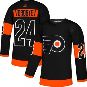 Authentic Adidas Youth Mikhail Vorobyev Black Alternate Jersey - NHL Philadelphia Flyers