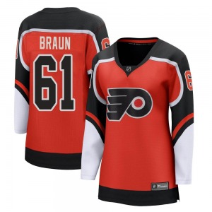 Breakaway Fanatics Branded Women's Justin Braun Orange 2020/21 Special Edition Jersey - NHL Philadelphia Flyers