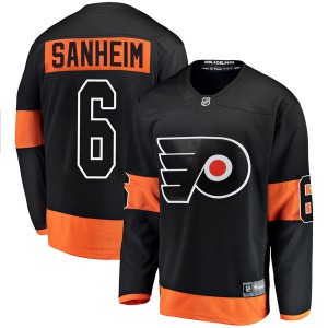 Breakaway Fanatics Branded Adult Travis Sanheim Black Alternate Jersey - NHL Philadelphia Flyers