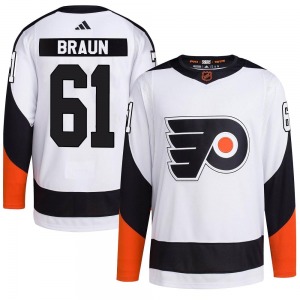 Authentic Adidas Adult Justin Braun White Reverse Retro 2.0 Jersey - NHL Philadelphia Flyers