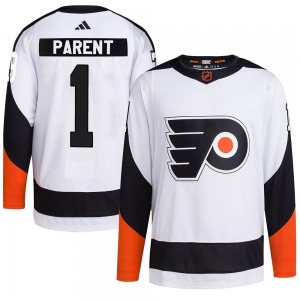 Authentic Adidas Adult Bernie Parent White Reverse Retro 2.0 Jersey - NHL Philadelphia Flyers