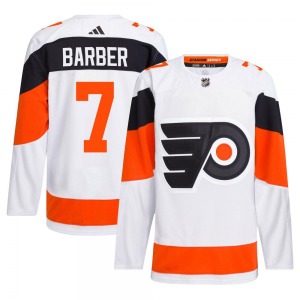 Authentic Adidas Adult Bill Barber White 2024 Stadium Series Primegreen Jersey - NHL Philadelphia Flyers