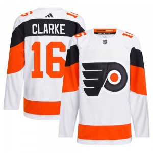 Authentic Adidas Adult Bobby Clarke White 2024 Stadium Series Primegreen Jersey - NHL Philadelphia Flyers