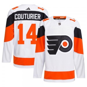 Authentic Adidas Adult Sean Couturier White 2024 Stadium Series Primegreen Jersey - NHL Philadelphia Flyers