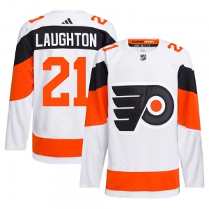 Authentic Adidas Adult Scott Laughton White 2024 Stadium Series Primegreen Jersey - NHL Philadelphia Flyers