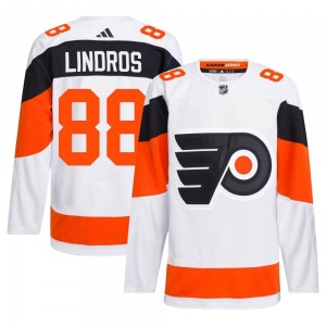 Authentic Adidas Adult Eric Lindros White 2024 Stadium Series Primegreen Jersey - NHL Philadelphia Flyers