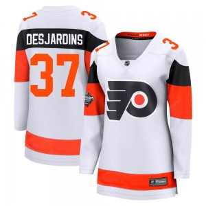 Breakaway Fanatics Branded Women's Eric Desjardins White 2024 Stadium Series Jersey - NHL Philadelphia Flyers