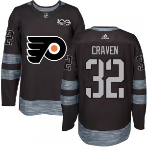 Authentic Youth Murray Craven Black 1917-2017 100th Anniversary Jersey - NHL Philadelphia Flyers