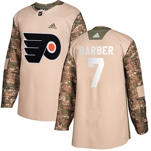 Authentic Adidas Youth Bill Barber Camo Veterans Day Practice Jersey - NHL Philadelphia Flyers