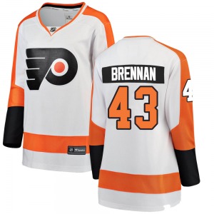 Breakaway Fanatics Branded Women's T.J. Brennan White Away Jersey - NHL Philadelphia Flyers