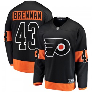 Breakaway Fanatics Branded Youth T.J. Brennan Black Alternate Jersey - NHL Philadelphia Flyers