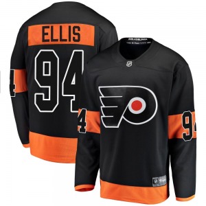 Breakaway Fanatics Branded Youth Ryan Ellis Black Alternate Jersey - NHL Philadelphia Flyers