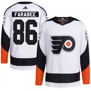 Authentic Adidas Youth Joel Farabee White Reverse Retro 2.0 Jersey - NHL Philadelphia Flyers
