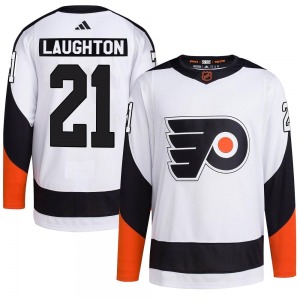 Authentic Adidas Youth Scott Laughton White Reverse Retro 2.0 Jersey - NHL Philadelphia Flyers