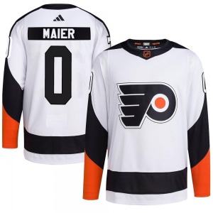 Authentic Adidas Youth Nolan Maier White Reverse Retro 2.0 Jersey - NHL Philadelphia Flyers
