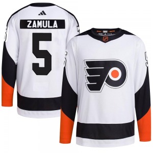Authentic Adidas Youth Egor Zamula White Reverse Retro 2.0 Jersey - NHL Philadelphia Flyers