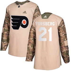 Authentic Adidas Adult Peter Forsberg Camo Veterans Day Practice Jersey - NHL Philadelphia Flyers
