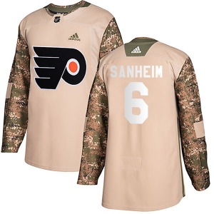 Authentic Adidas Adult Travis Sanheim Camo Veterans Day Practice Jersey - NHL Philadelphia Flyers