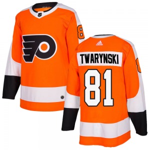 Authentic Adidas Youth Carsen Twarynski Orange Home Jersey - NHL Philadelphia Flyers