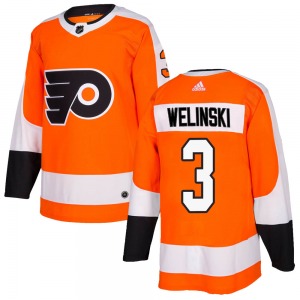 Authentic Adidas Youth Andy Welinski Orange ized Home Jersey - NHL Philadelphia Flyers