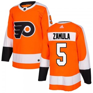 Authentic Adidas Youth Egor Zamula Orange Home Jersey - NHL Philadelphia Flyers