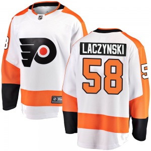 Breakaway Fanatics Branded Youth Tanner Laczynski White Away Jersey - NHL Philadelphia Flyers