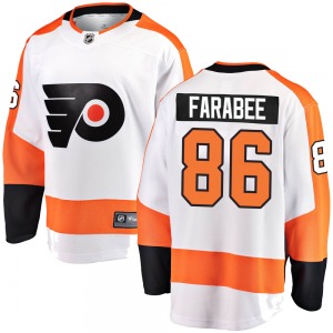 Breakaway Fanatics Branded Adult Joel Farabee White Away Jersey - NHL Philadelphia Flyers