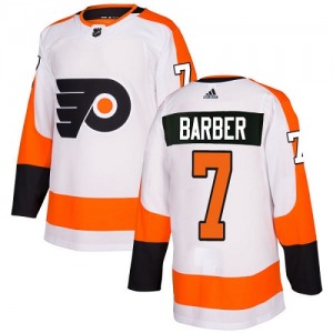 Authentic Adidas Youth Bill Barber White Away Jersey - NHL Philadelphia Flyers