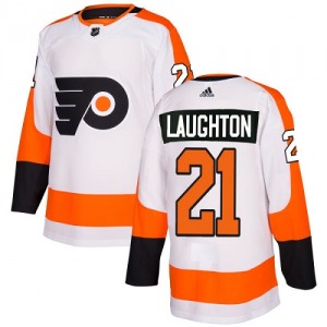 Authentic Adidas Youth Scott Laughton White Away Jersey - NHL Philadelphia Flyers